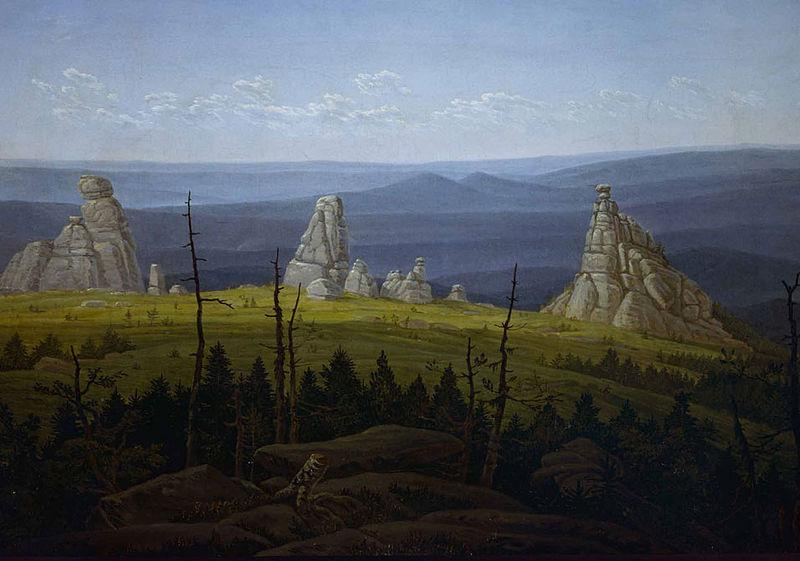 Carl Gustav Carus The Three Stones in the Giant Mountains Germany oil painting art